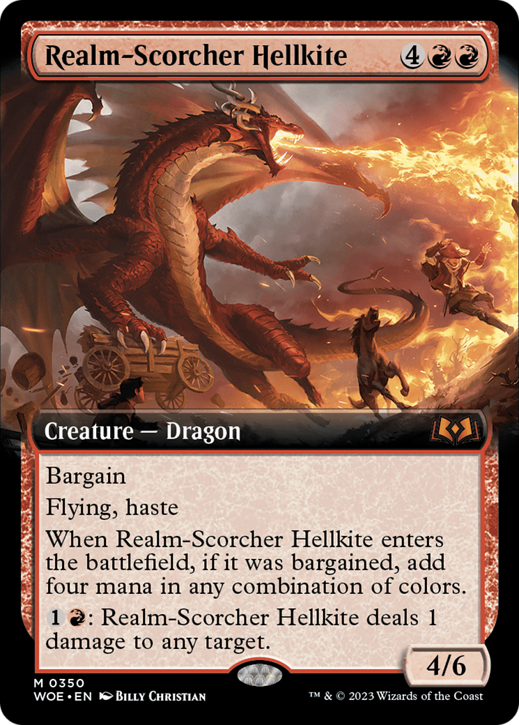 Realm-Scorcher Hellkite (Extended Art) [Wilds of Eldraine] | Mega City Incorporated