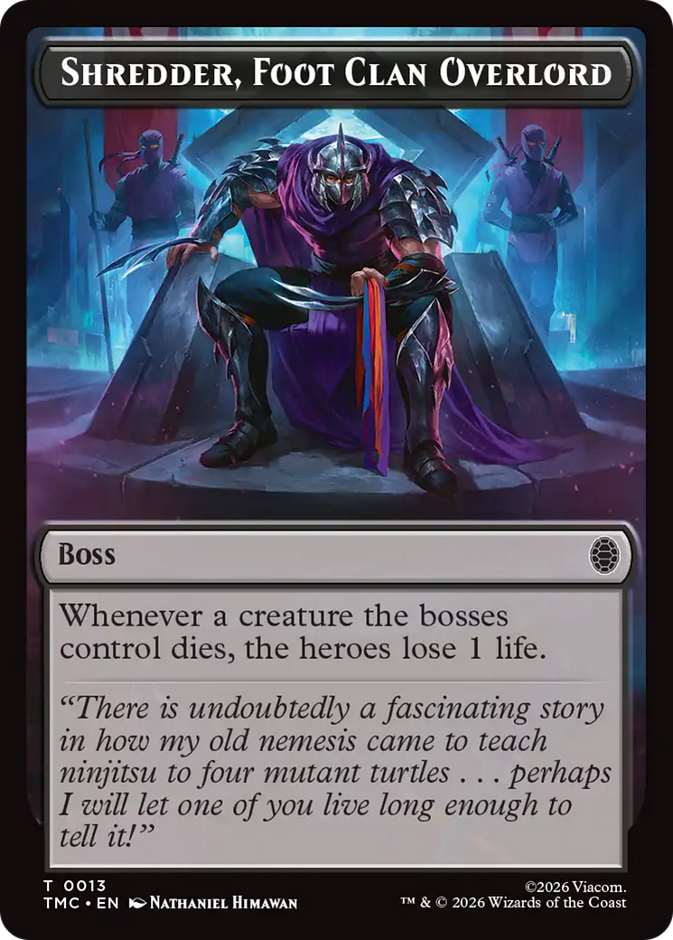 Shredder, Foot Clan Overlord [Teenage Mutant Ninja Turtles Commander Tokens] | Mega City Incorporated