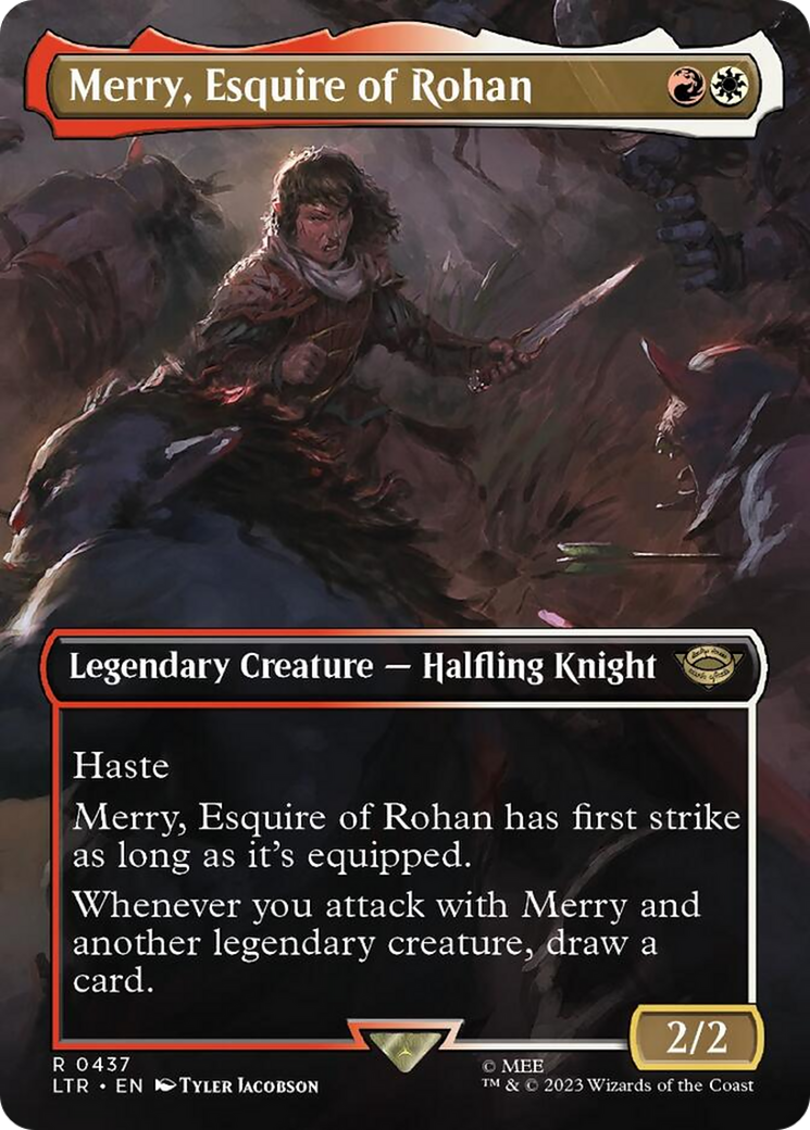 Merry, Esquire of Rohan (Borderless Alternate Art) [The Lord of the Rings: Tales of Middle-Earth] | Mega City Incorporated