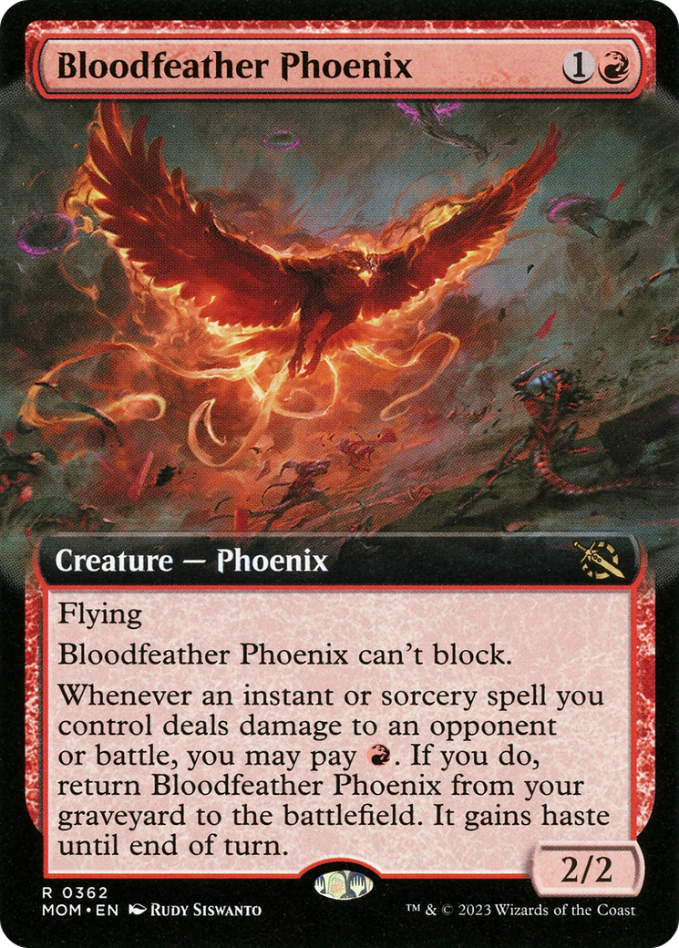 Bloodfeather Phoenix (Extended Art) [March of the Machine] | Mega City Incorporated