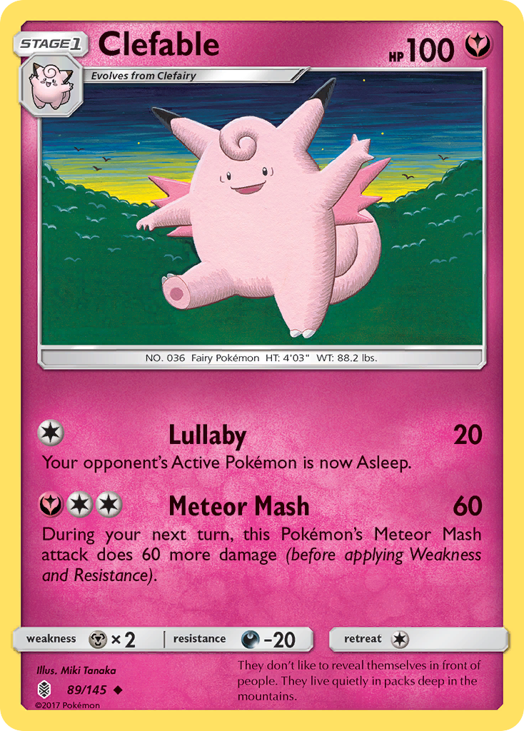 Clefable (89/145) [Sun & Moon: Guardians Rising] | Mega City Incorporated