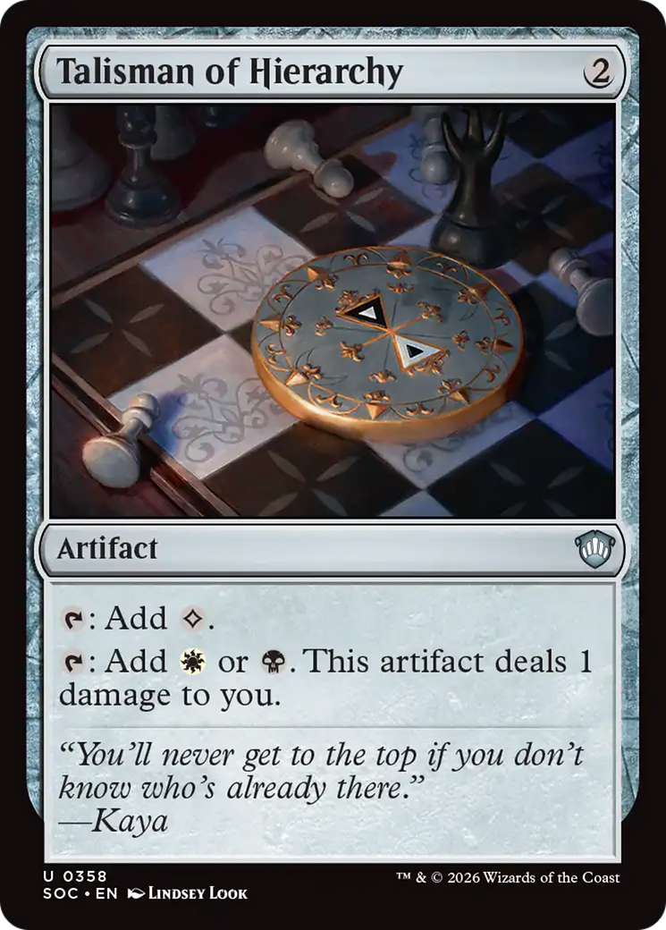 Talisman of Hierarchy [Secrets of Strixhaven Commander] | Mega City Incorporated