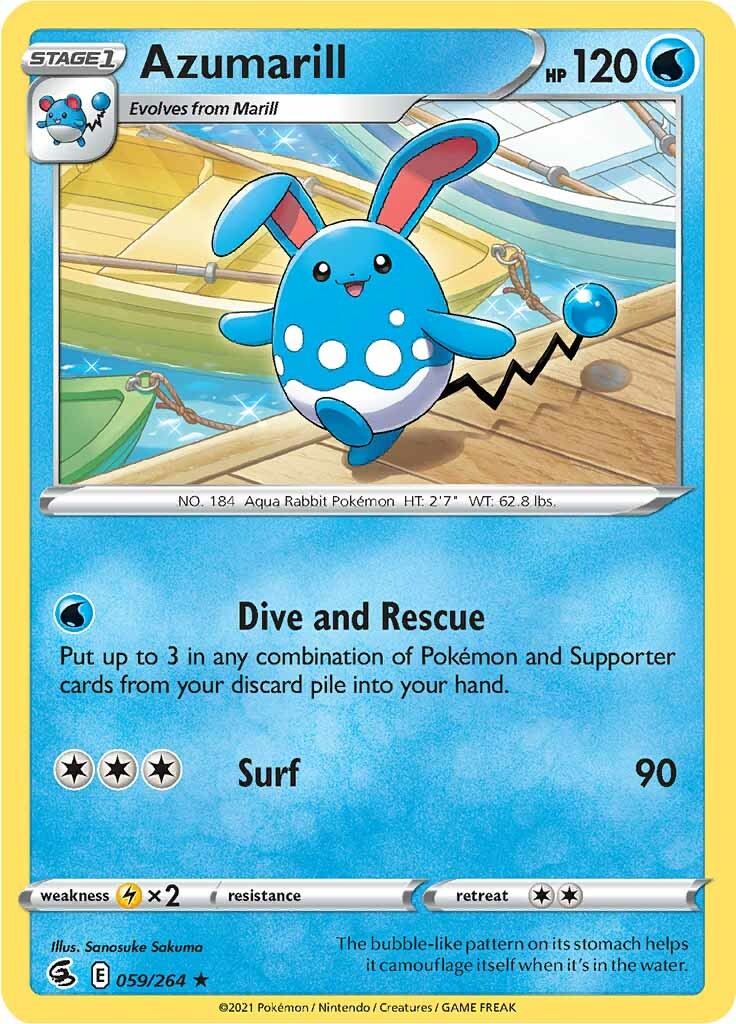 Azumarill (059/264) [Sword & Shield: Fusion Strike] | Mega City Incorporated