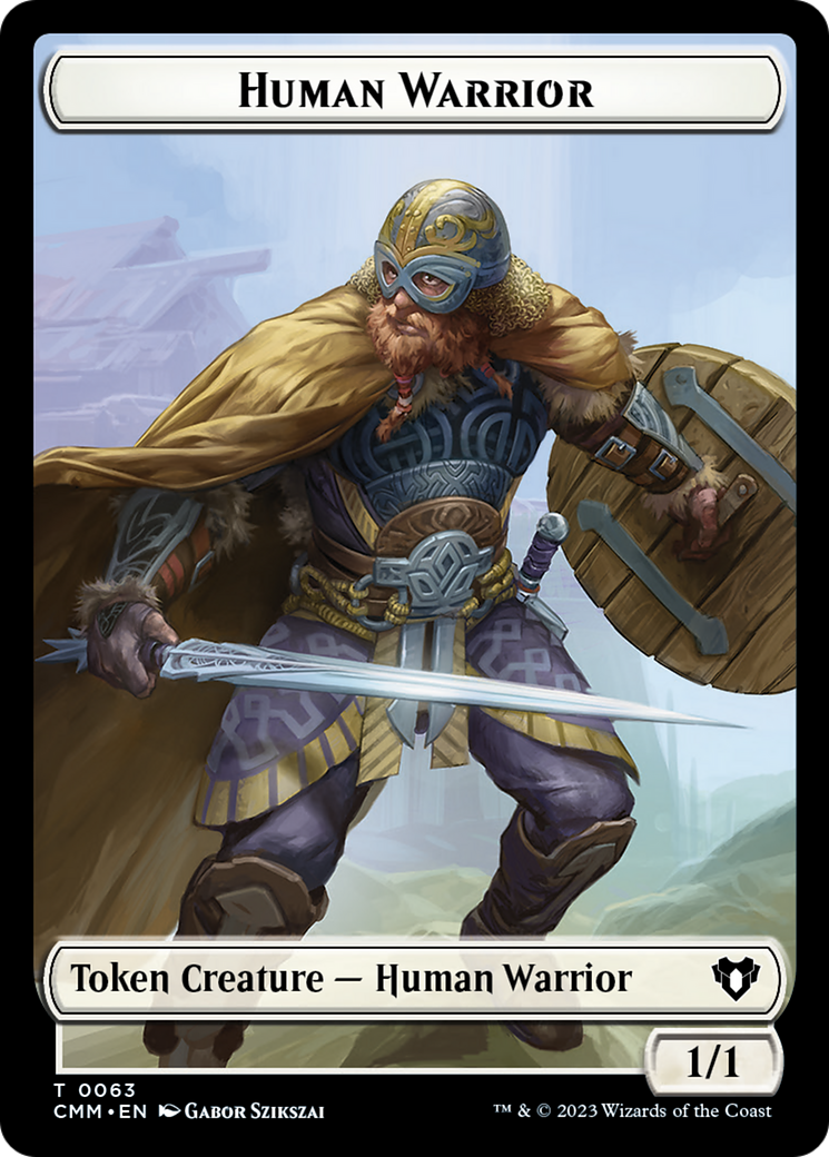 Human Warrior // Zombie Army Double-Sided Token [Commander Masters Tokens] | Mega City Incorporated