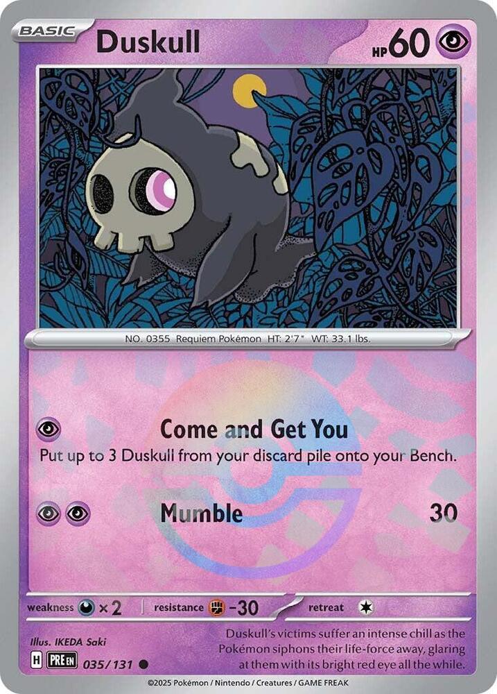 Duskull (035/131) (Poke Ball Pattern) [Scarlet & Violet: Prismatic Evolutions] | Mega City Incorporated