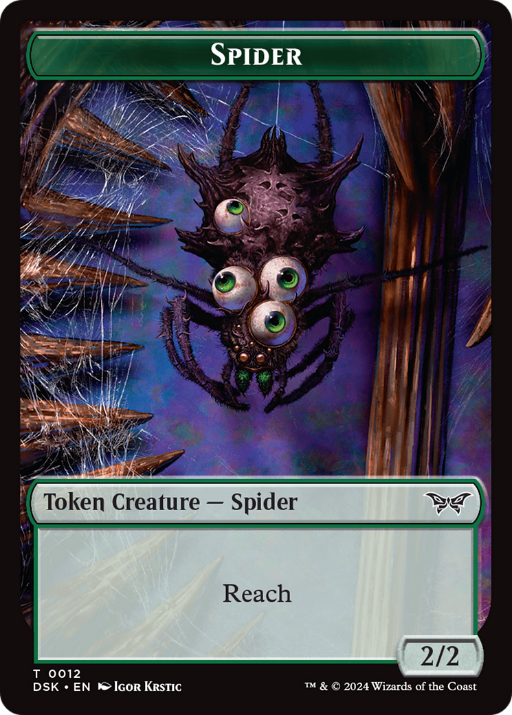 Insect (0013) // Spider Double-Sided Token [Duskmourn: House of Horror Tokens] | Mega City Incorporated