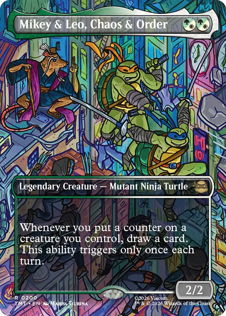 Mikey & Leo, Chaos & Order (Borderless) [Teenage Mutant Ninja Turtles] | Mega City Incorporated