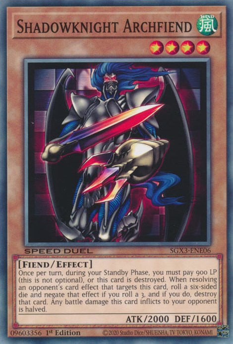 Shadowknight Archfiend [SGX3-ENE06] Common | Mega City Incorporated