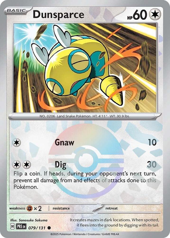 Dunsparce (079/131) (Poke Ball Pattern) [Scarlet & Violet: Prismatic Evolutions] | Mega City Incorporated