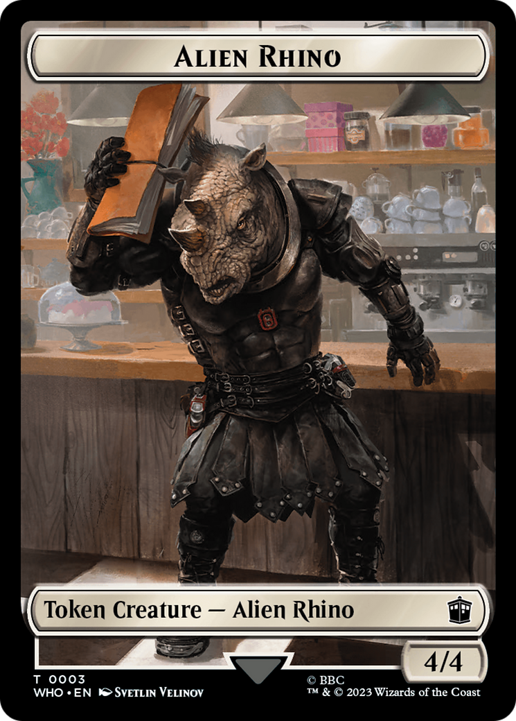 Alien Rhino // Alien Salamander Double-Sided Token [Doctor Who Tokens] | Mega City Incorporated