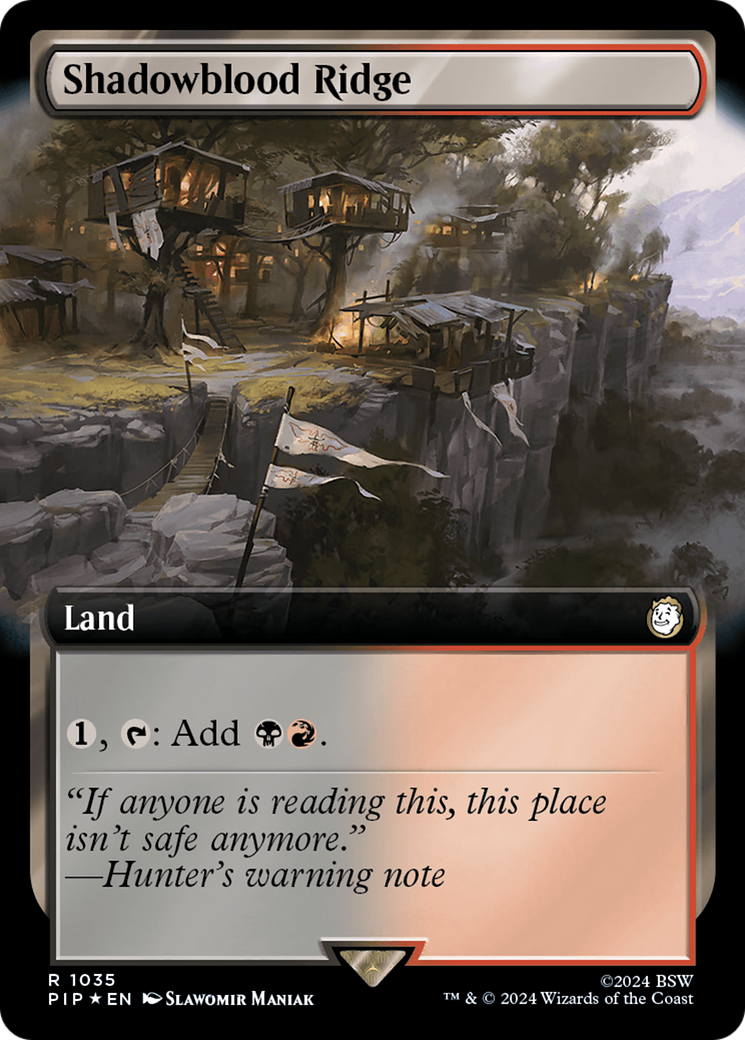 Shadowblood Ridge (Extended Art) (Surge Foil) [Fallout] | Mega City Incorporated