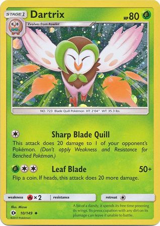 Dartrix (10/149) (Cosmos Holo) [Sun & Moon: Base Set] | Mega City Incorporated