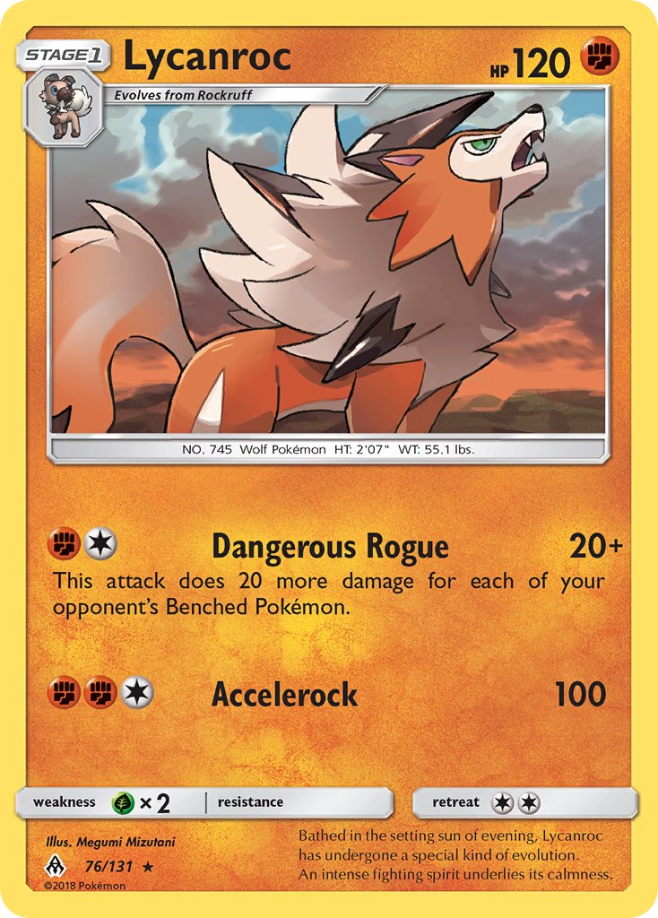 Lycanroc (76/131) (Theme Deck Exclusive) [Sun & Moon: Forbidden Light] | Mega City Incorporated