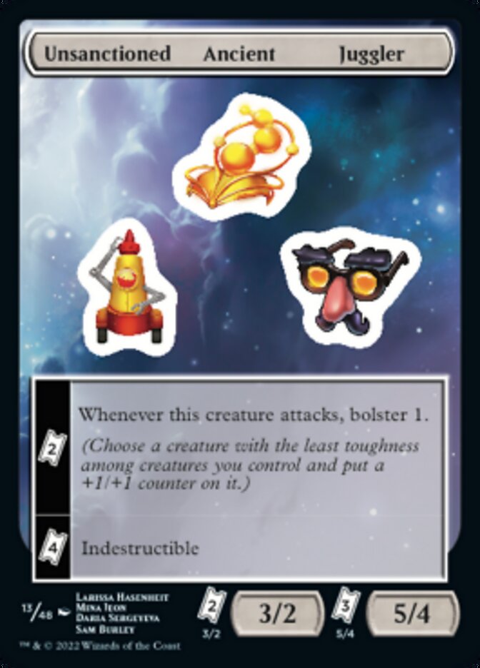 Unsanctioned Ancient Juggler [Unfinity Stickers] | Mega City Incorporated