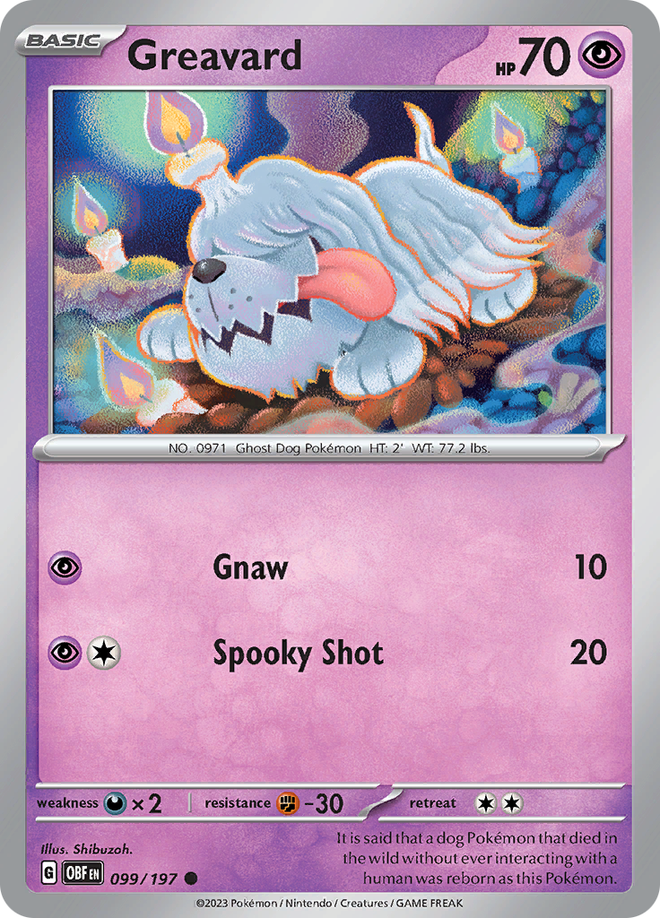 Greavard (099/197) [Scarlet & Violet: Obsidian Flames] | Mega City Incorporated