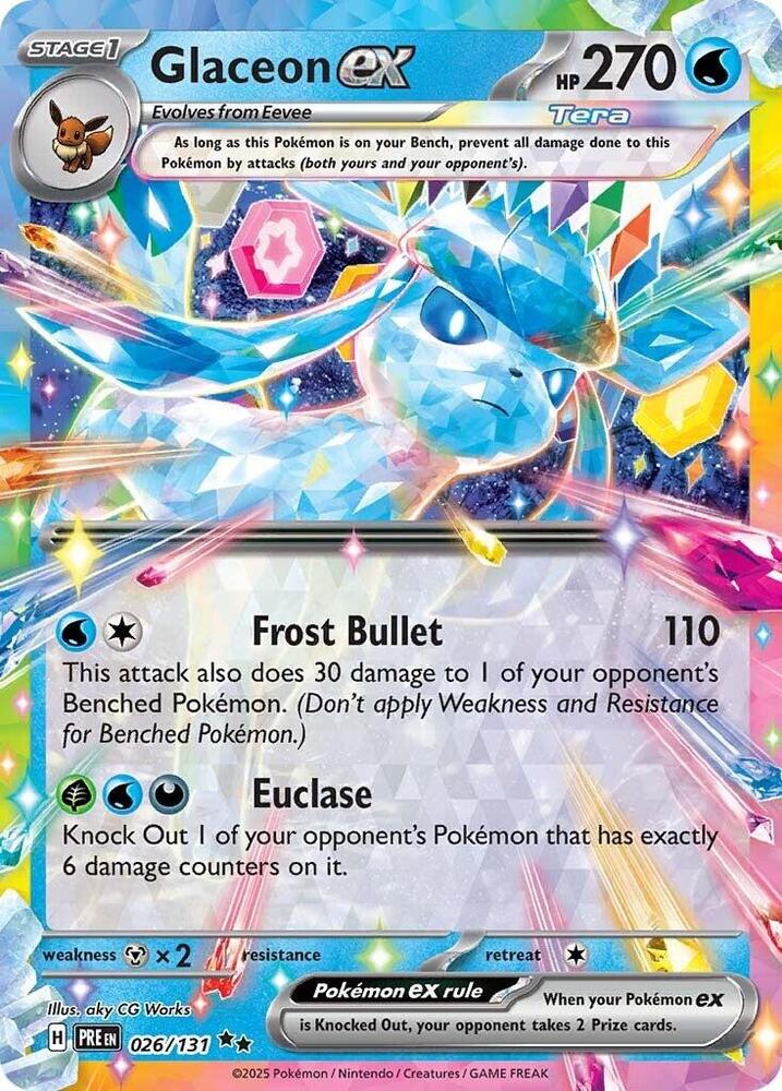 Glaceon ex (026/131) [Scarlet & Violet: Prismatic Evolutions] | Mega City Incorporated