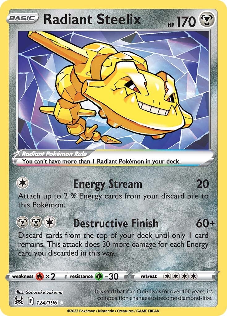 Radiant Steelix (124/196) [Sword & Shield: Lost Origin] | Mega City Incorporated