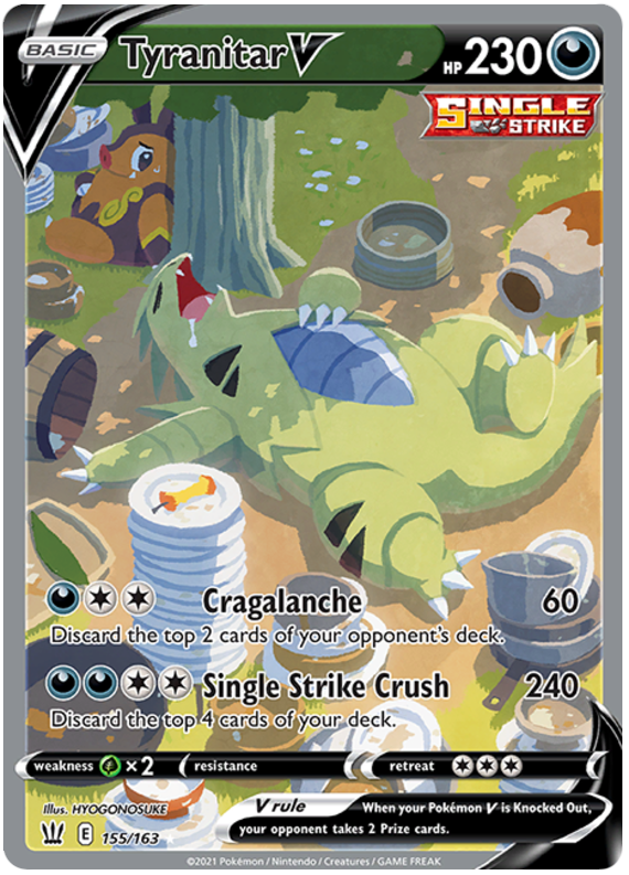 Tyranitar V (155/163) [Sword & Shield: Battle Styles] | Mega City Incorporated