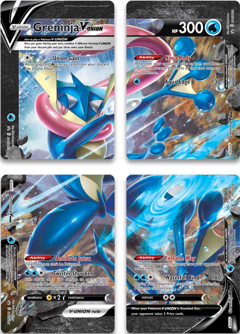 Greninja V-Union (Set of 4) [Sword & Shield: Black Star Promos] | Mega City Incorporated