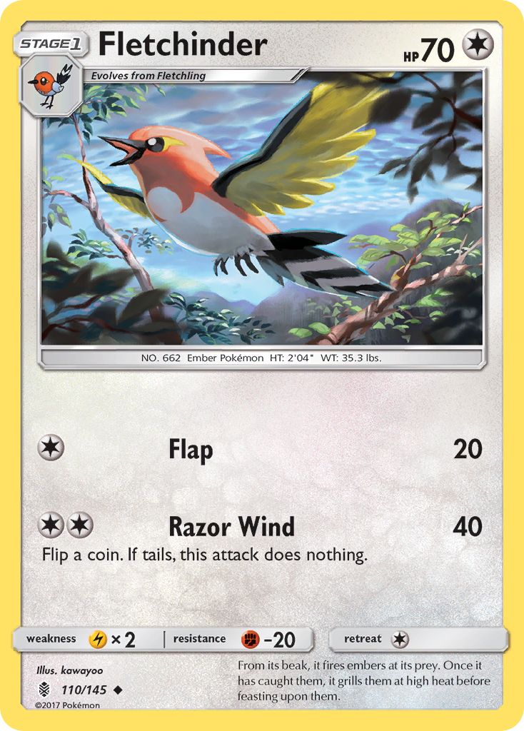 Fletchinder (110/145) [Sun & Moon: Guardians Rising] | Mega City Incorporated