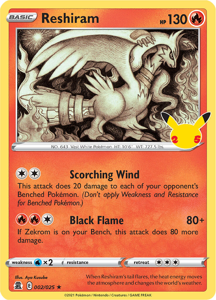 Reshiram (002/025) [Celebrations: 25th Anniversary] | Mega City Incorporated