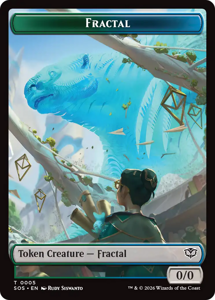 Fractal (0005) // Spirit (0011) Double-Sided Token [Secrets of Strixhaven Tokens] | Mega City Incorporated