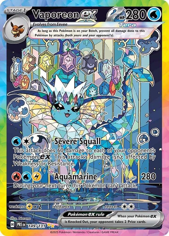 Vaporeon ex (149/131) [Scarlet & Violet: Prismatic Evolutions] | Mega City Incorporated