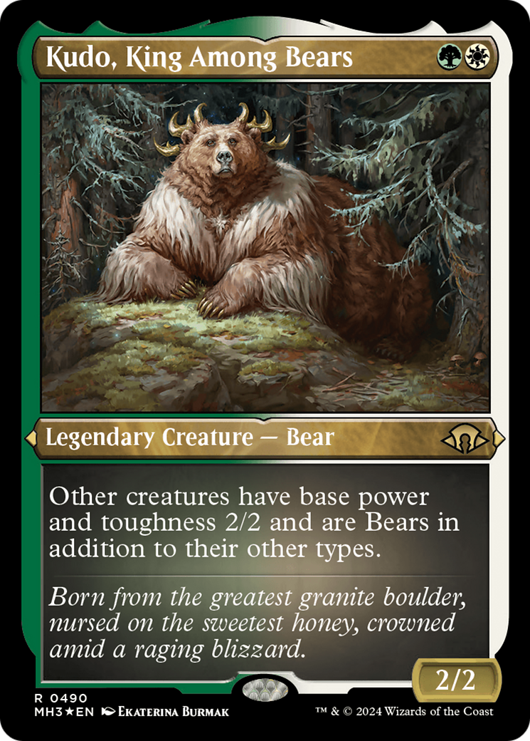 Kudo, King Among Bears (Foil Etched) [Modern Horizons 3] | Mega City Incorporated