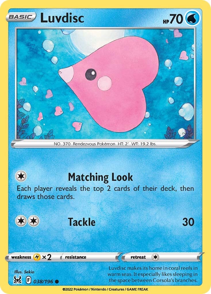 Luvdisc (038/196) [Sword & Shield: Lost Origin] | Mega City Incorporated