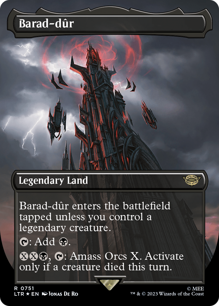 Barad-dur (0751) (Borderless) (Surge Foil) [The Lord of the Rings: Tales of Middle-Earth] | Mega City Incorporated