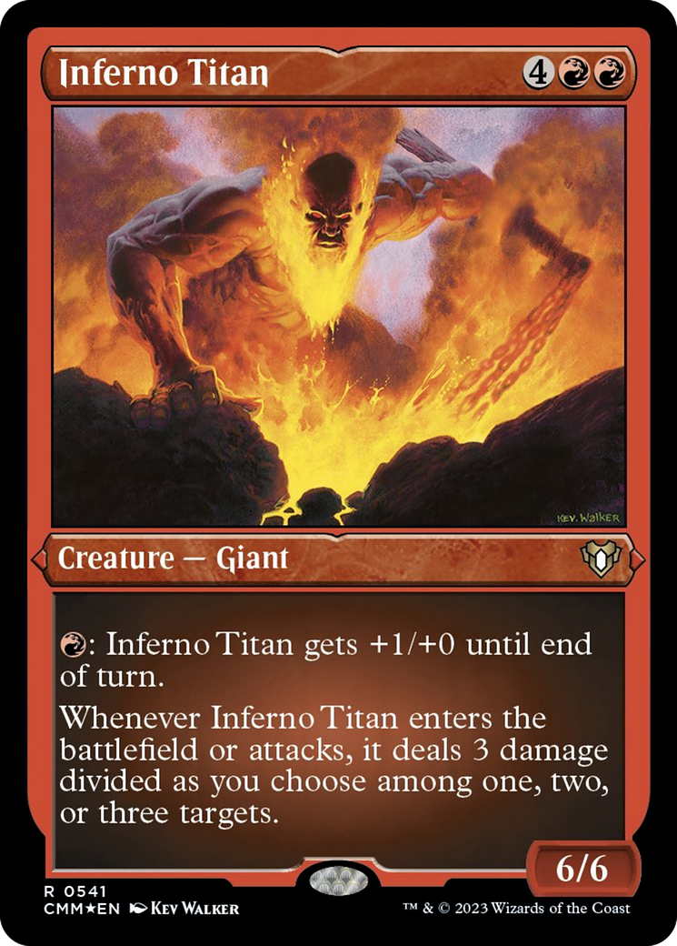 Inferno Titan (Foil Etched) [Commander Masters] | Mega City Incorporated