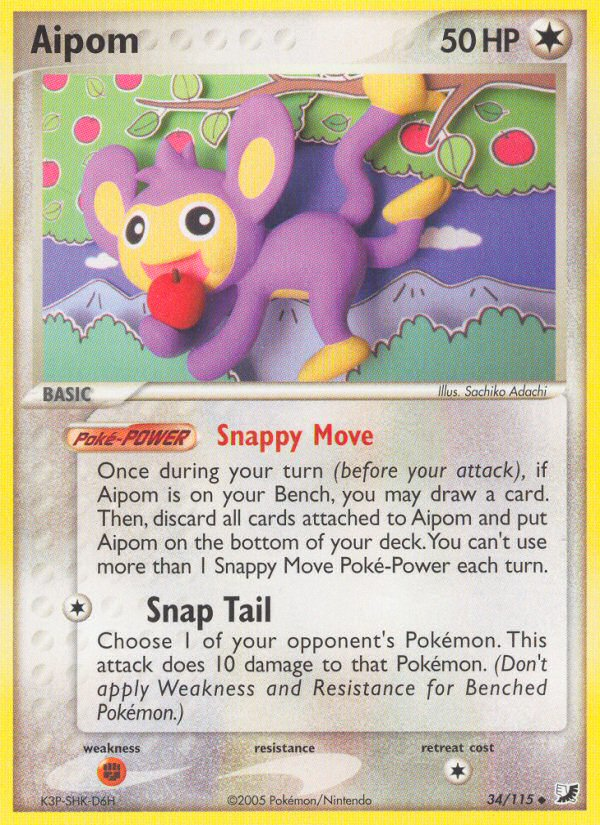 Aipom (34/115) [EX: Unseen Forces] | Mega City Incorporated