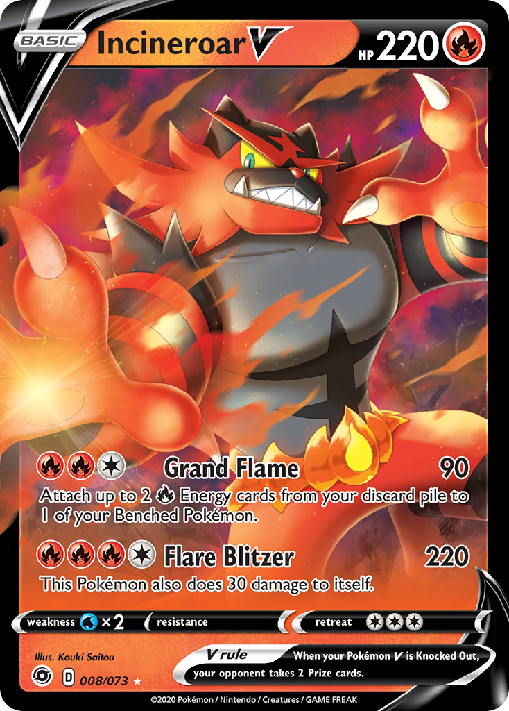 Incineroar V (008/073) [Sword & Shield: Champion's Path] | Mega City Incorporated