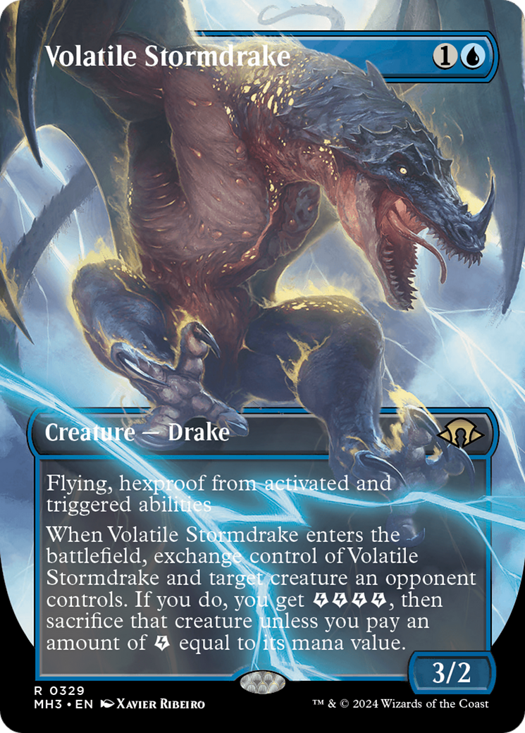 Volatile Stormdrake (Borderless) [Modern Horizons 3] | Mega City Incorporated