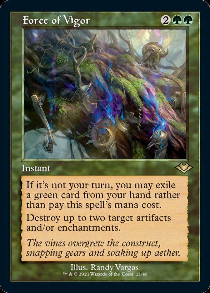 Force of Vigor (Retro Foil Etched) [Modern Horizons] | Mega City Incorporated