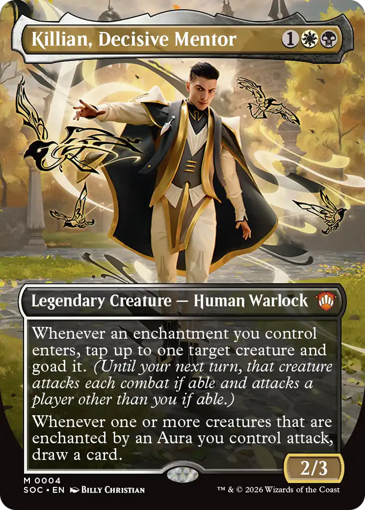 Killian, Decisive Mentor (Borderless) [Secrets of Strixhaven Commander] | Mega City Incorporated