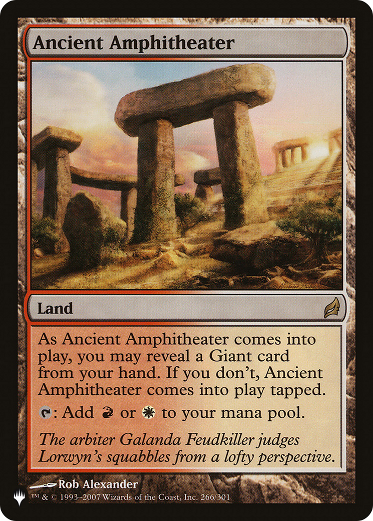 Ancient Amphitheater (LRW) [The List] | Mega City Incorporated
