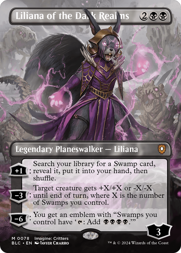 Liliana of the Dark Realms (Borderless) [Bloomburrow Commander] | Mega City Incorporated