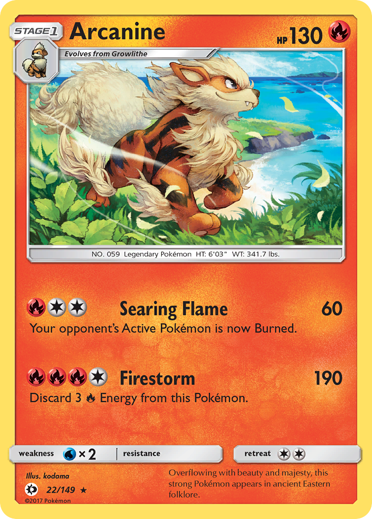 Arcanine (22/149) [Sun & Moon: Base Set] | Mega City Incorporated