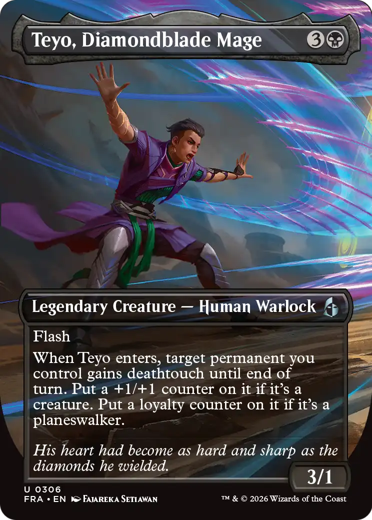 Teyo, Diamondblade Mage (Borderless) [Reality Fracture] | Mega City Incorporated