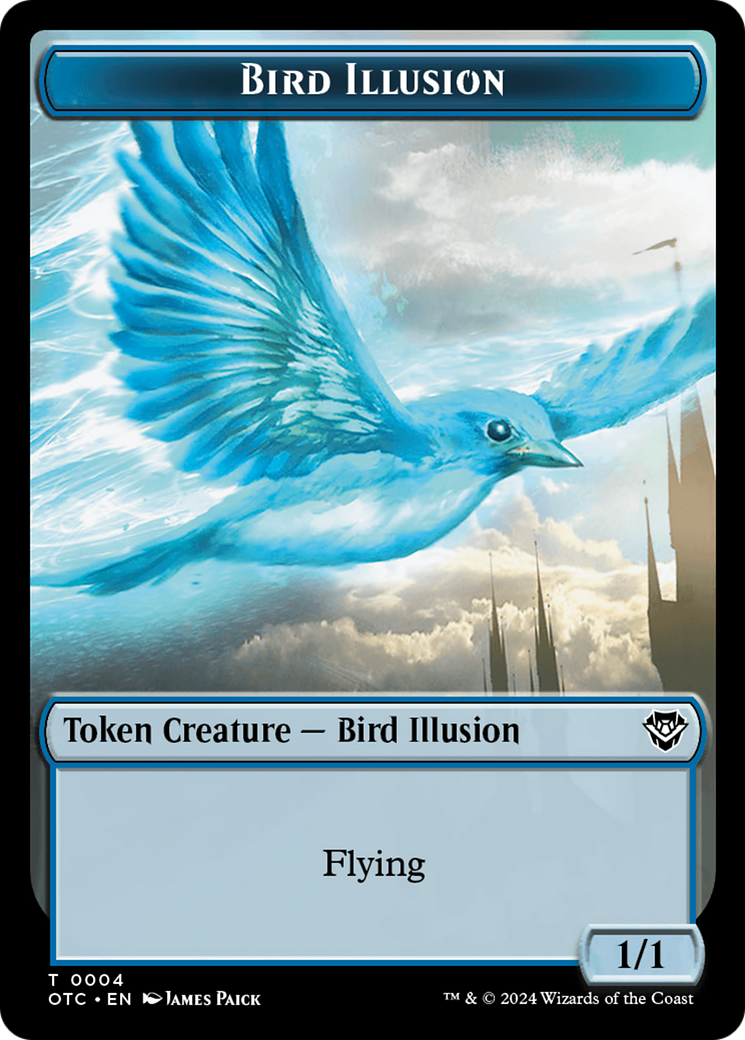 Bird Illusion // Elemental (0014) Double-Sided Token [Outlaws of Thunder Junction Commander Tokens] | Mega City Incorporated