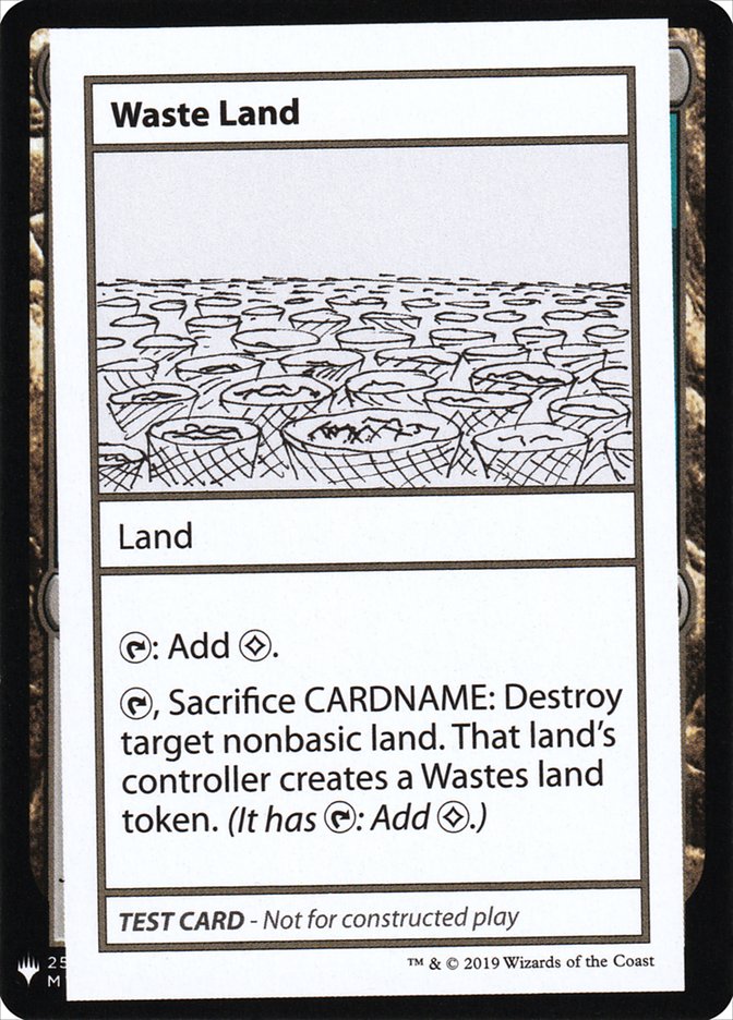 Waste Land [Mystery Booster Playtest Cards] | Mega City Incorporated