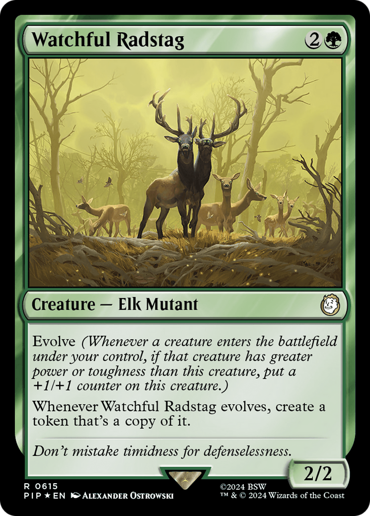 Watchful Radstag (Surge Foil) [Fallout] | Mega City Incorporated