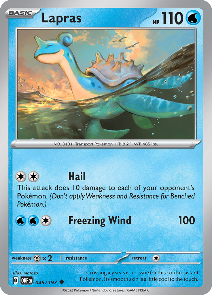 Lapras (045/197) [Scarlet & Violet: Obsidian Flames] | Mega City Incorporated