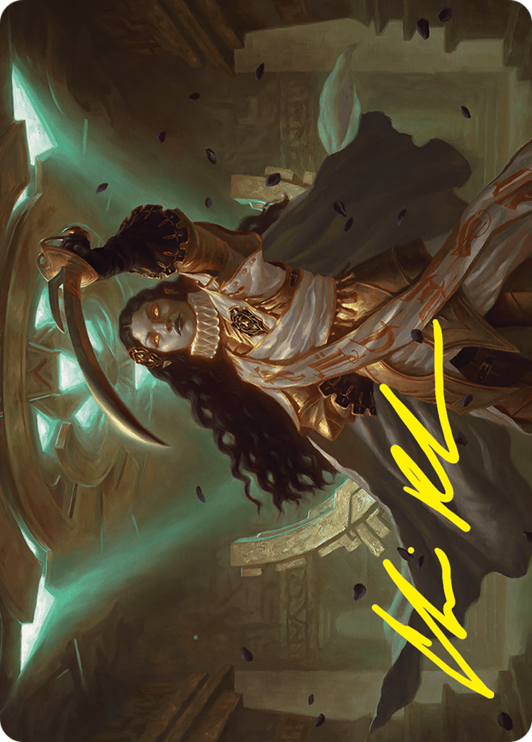 Elenda, Saint of Dusk Art Card (15/54) (Gold-Stamped Signature) [Foundations Art Series] | Mega City Incorporated