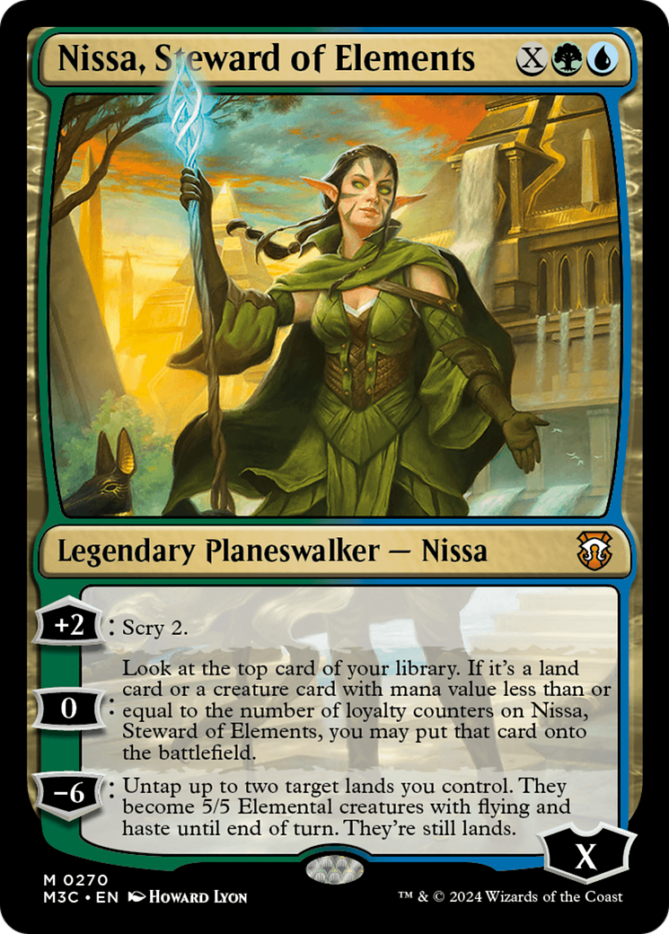 Nissa, Steward of Elements (Ripple Foil) [Modern Horizons 3 Commander] | Mega City Incorporated