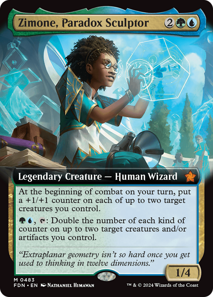 Zimone, Paradox Sculptor (Extended Art) [Foundations] | Mega City Incorporated