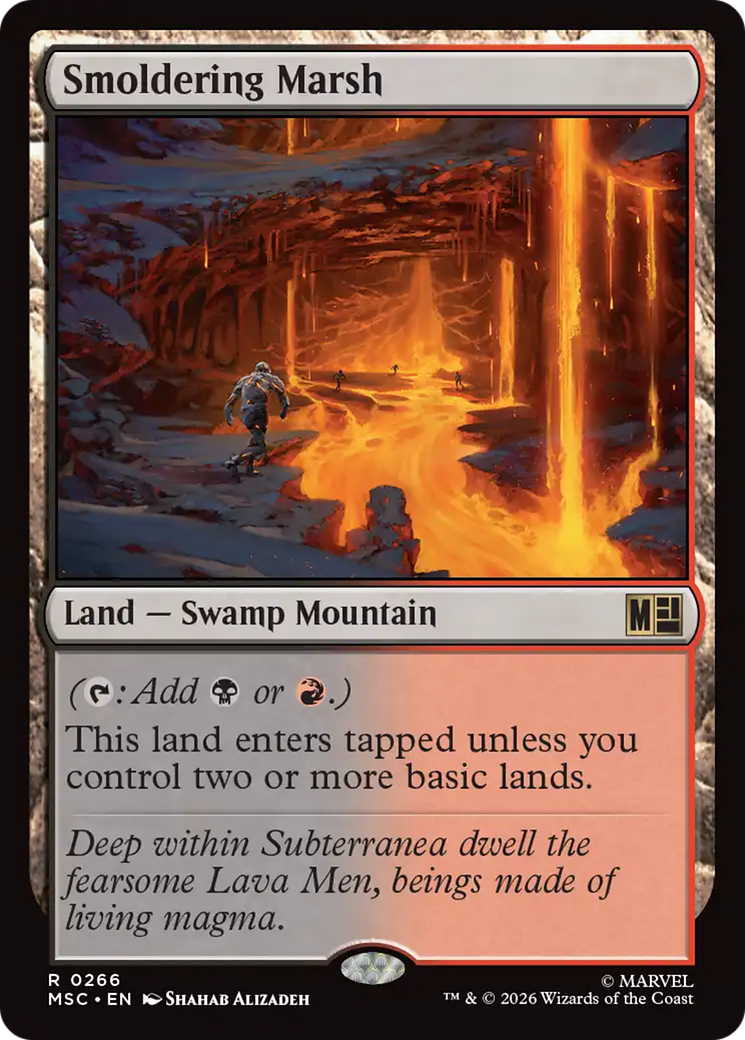 Smoldering Marsh (Surge Foil) [Marvel Super Heroes Commander] | Mega City Incorporated