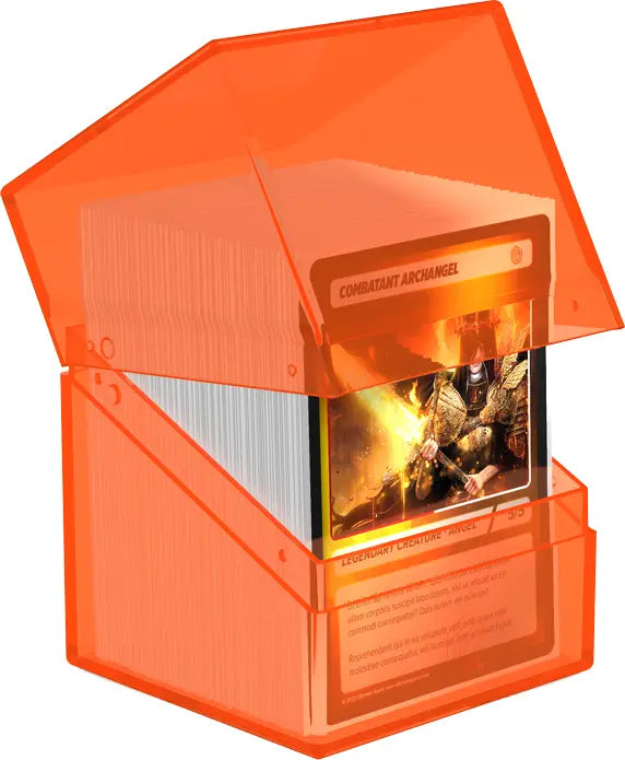 Ultimate Guard Deck Case Boulder 100+ Clear Poppy Topaz | Mega City Incorporated
