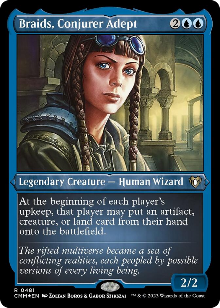 Braids, Conjurer Adept (Foil Etched) [Commander Masters] | Mega City Incorporated